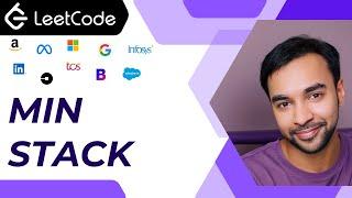 Min Stack (LeetCode 155) | Full Solution with animations using 2 stacks