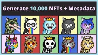 Create an ENTIRE NFT Collection (10,000+) with METADATA - No Coding Knowledge