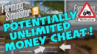 Farming Simulator 19, PS4. Potentially Unlimited MONEY CHEAT! (Special Episode)