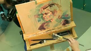 Lisa Puhlhofer - Painting Time Lapse - Sky Arts Portrait Artist of the Year