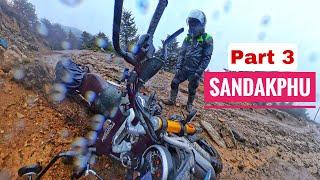 Sandakphu Final DAY - Scariest Ride of my LIFE - Muddy Slippery Steep Downhill Motorcycle Ride