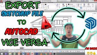 HOW TO EXPORT SKETCHUP FILE TO AUTOCAD, & VICE VERSA || I'M BACK 