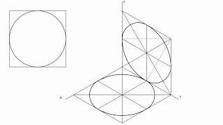 HOW TO DRAW THE ISOMETRIC VIEW OF CIRCLE (OVAL IN ISOMETRIC PROJECTION).