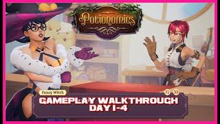 Potionomics Gameplay Walkthrough Part 1 - Day 1 to Day 4 [NO COMMENTARY]