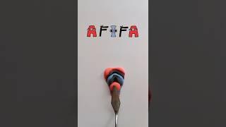 Afifa|Guess the final color #afifa #alphabetlore #colormixing #satisfying #shorts