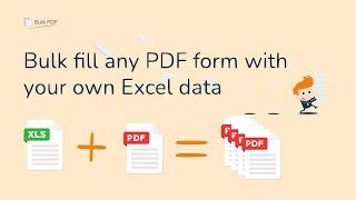 Auto Fill PDF Forms from Excel - Bulk PDF Form Filling