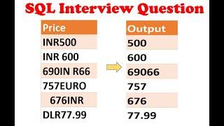 SQL Tricky Interview Question | Remove Alphabets in SQL | Only Numbers in SQL |  Regexp_Replace