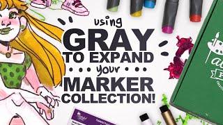 A PERFECT BLEND OF ART SUPPLIES! | Using Grays to Expand Your Marker Collection