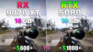 RX 9070 XT vs RTX 5080 - Test in 10 Games | 1440p & 4K