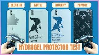 Clear HD / Matte / Blueray / Privacy Hydrogel Screen Protector COMPARISON