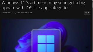 Windows 11 Start menu may soon get a big update with iOS-like app categories