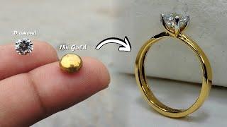 How To Make Gold Diamond  Ring?- Gold  Ring-Handmade Jewellery