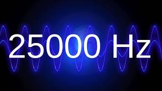 25000 Hz clean pure sine wave TEST TONE 25 khz frequency
