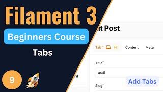 Tabs | Filament 3 Tutorial for Beginners EP9