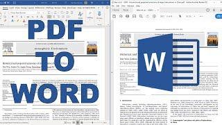 How to convert a pdf into a word document using Office 2016