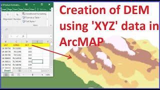 Generation of DEM (Digital Elevation Model) using XYZ data in ArcMAP or ArcGIS