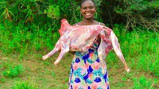 HOW TO PREPARE A GOAT IN AFRICAN VILLAGE LIFE PART 2