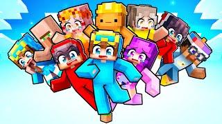 10 FRIENDS on ONE TINY BLOCK in Minecraft!