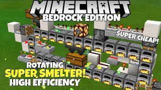 Minecraft Bedrock: Fast Super Smelter! Simple, Cheap & Efficient Tutorial! MCPE Xbox PC Ps4