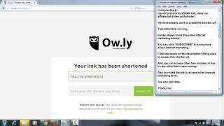 Internet marketing strategy : Shorten url by Ow.ly