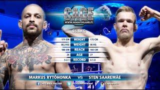 CAGE 47 Markus Rytöhonka vs Sten Saaremae Full Fight MMA