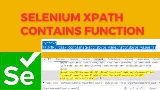 Selenium Xpath contains function