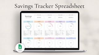 Savings & Sinking Funds Tracker Spreadsheet for Google Sheets