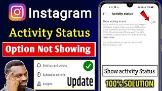 instagram show activity status option not showing | how to turn off active status on instagram 2023