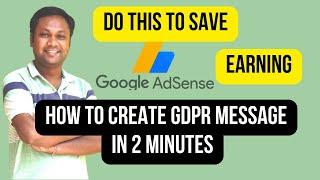 How To Create a GDPR Message Google AdSense Warning