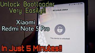 Unlock Bootloader of Redmi Note 5 Pro in 5 Minutes!!|| EASY Method!