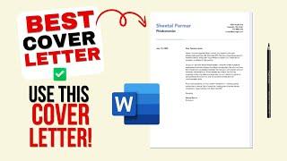 How to Create a Modern Cover Letter | How to Create Letter IN MS Word