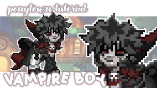  PONYTOWN     Vampire Boy Skin Tutorial   || by szha||  •HALLOWEEN EDITION SKIN•