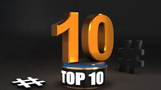 Top 10 Numbers From One Through Ten | With Lower Third Green Screen Count Down