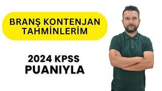 Hangi Branştan Kaç Öğretmen Alınır? (2024 KPSS Puanıyla)