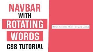 Navbar With Rotating Words Link Hover Effect CSS | CSS Link Hover Effects | CSS Tutorial