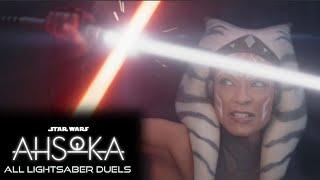 Star Wars: Ahsoka | All Lightsaber Duels (Episodes 1-8) [HD]