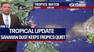 Saharan dust still keeping tropics quiet