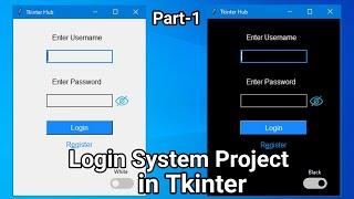 Create Login System Project in Tkinter |  Part 1