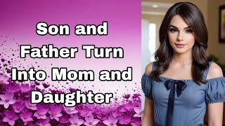 Son and Father Turn Into Mom and Daughter | TG TF Crossdressing Stories