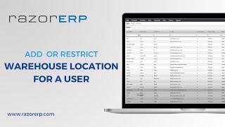 Add or restrict warehouse locations for a user