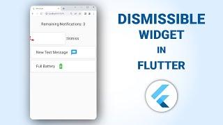 How to make Dismissible widgets in Flutter (Swipe to Dismiss)