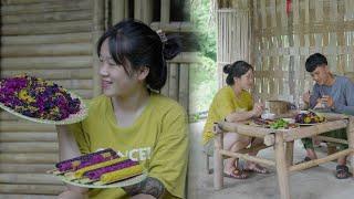 Ly Thi Binh is 7 Months Pregnant: Make Lam Rice - Take Care of Duong from Simple Daily Meals