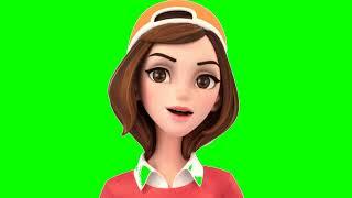 Green screen talking girl|Animated 3d cartoon|@muazim305