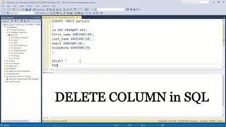 How to DELETE COLUMN in table in SQL