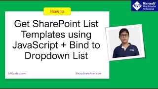 Get SharePoint List Templates using JavaScript