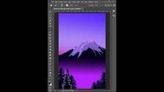 Digital Landscape Painting in Photoshop for Digital Artist | art drawing | PaintBees #short #art