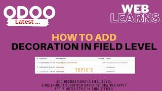 How to add field level decoration in Odoo list view