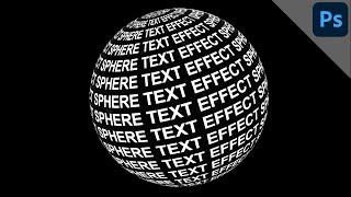 Sphere text effect | 3D globe with your text | PHOTOSHOP TUTORIAL - TEXT EFFECT