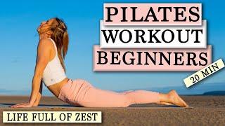 20 Minute Pilates Workout at Home with No Mat [Life Full of Zest]