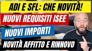 Novità Assegno di inclusone e SFL: nuovi requisiti, importi e tante altre novità.